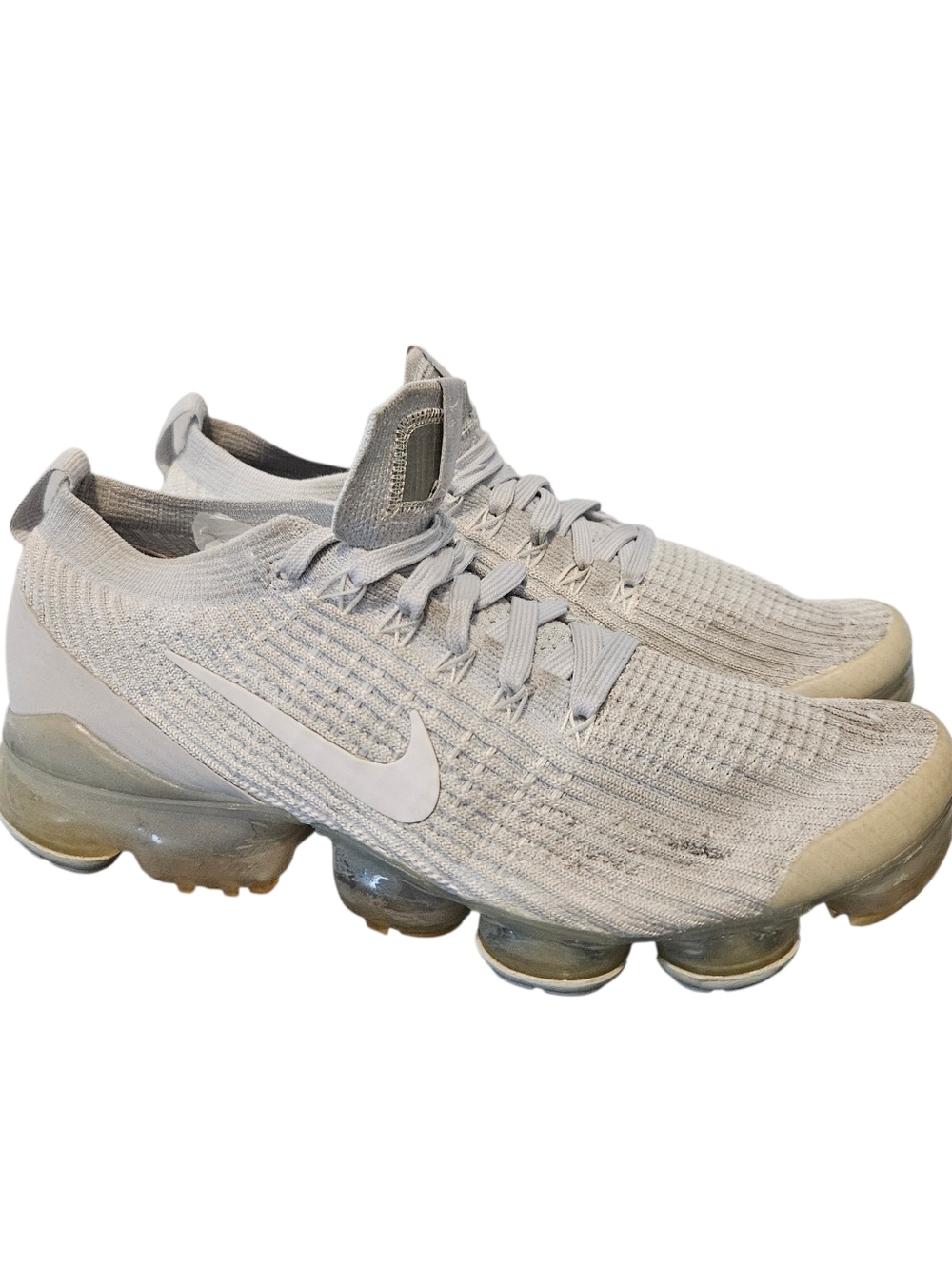 Nike Air VaporMax Flyknit‎ 3 Pure Platinum Women’s Size 8.5  AJ6910-100